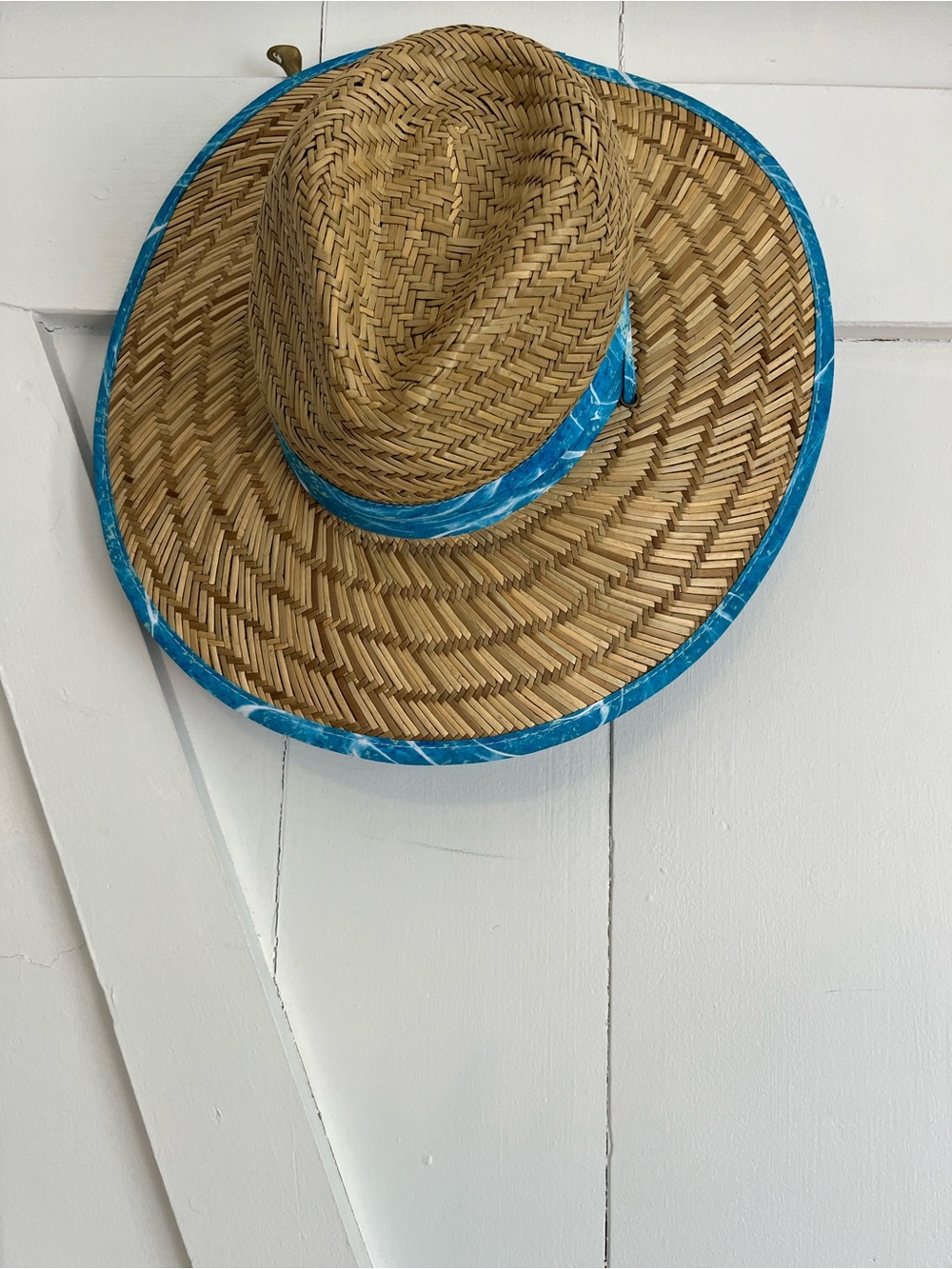 SALE 3/$15 Mango Bay Straw Sun Hat with Turquoise Trim